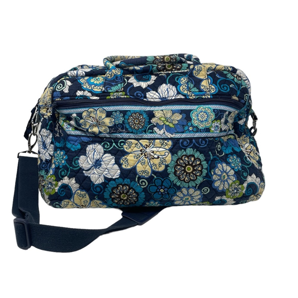 Vera Bradley Large Travel Duffel Bag Blue Floral
